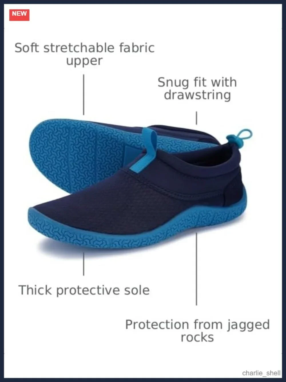 Water Shoes Quick-Dry Lightweight Foldable Drawstring Unisex